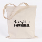 JUNIWORDS Jutebeutel My english is onewallfree.