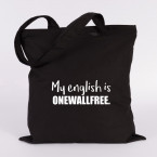 JUNIWORDS Jutebeutel My english is onewallfree.