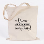 JUNIWORDS Jutebeutel Queen of fucking everything!
