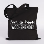 JUNIWORDS Jutebeutel Hoch die Hände Wochenende!