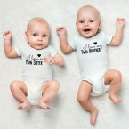 JUNIWORDS Babybodies "I love my twin brother & I love my twin sister" | 2er Set