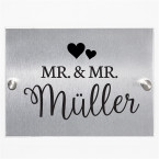 Hausnummernschild Mr. & Mr.