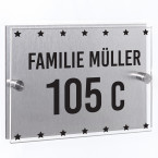 Hausnummernschild Sterne