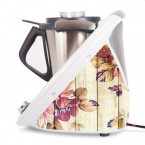 Aufkleber für Vorwerk Thermomix TM5 - Holz mit Blumen