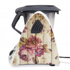 Aufkleber für Vorwerk Thermomix TM31 - Holz mit Blumen