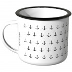 JUNIWORDS Emaille Tasse Anker