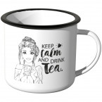 Emaille Tasse Keep calm and drink tea