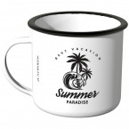 JUNIWORDS Emaille Tasse Summer Paradies