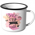 Emaille Tasse Bester Onkel der Welt - Aquarell