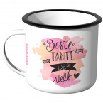 Emaille Tasse Bester Opa der Welt - Aquarell