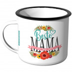 Emaille Tasse Beste Mama auf der Welt