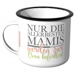 Emaille Tasse Nur die allerbesten Mamis werden zur Oma befördert - Motiv 2