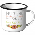 Emaille Tasse Nur die allerbesten Mamis werden zur Oma befördert - Motiv 2