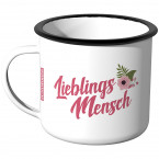 Emaille Tasse Lieblingsmensch - Motiv 1