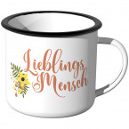 Emaille Tasse Lieblingsmensch - Motiv 2