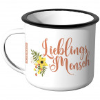 Emaille Tasse Lieblingsmensch - Motiv 2