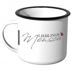 Emaille Tasse Lieblingsmensch - Motiv 3