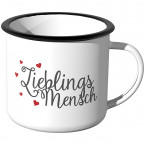 Emaille Tasse Lieblingsmensch - Motiv 5