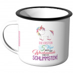 Emaille Tasse Die ersten 5 Tage nach dem Wochenende sind die schlimmsten