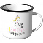 Emaille Tasse Halo I Bims 1 Einhorn