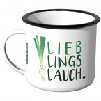 Emaille Tasse Lieblingslauch