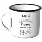 Emaille Tasse Nur die allerbesten Freunde werden zum Patenonkel befördert