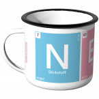 Emaille Tasse Periodensystem - Nerdy