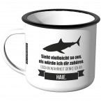 Emaille Tasse Sieht vielleicht so aus als würde ich dir zuhören - Nichts