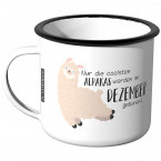 Emaille Tasse Nur die coolsten Alpakas werden im Dezember geboren