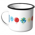 Emaille Tasse Unser Sonnensystem