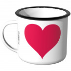 Emaille Tasse Rotes Herz