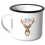 Emaille Tasse Love you forever - Motiv 1