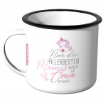 Emaille Tasse Nur die allerbesten Mamis werden zur Oma befördert - Motiv 7