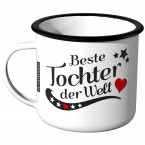 JUNIWORDS Emaille Tasse Beste Tochter der Welt