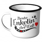 Emaille Tasse Beste Enkelin der Welt 