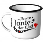 JUNIWORDS Emaille Tasse Beste Tante der Welt