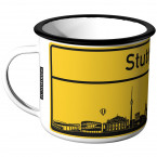 JUNIWORDS Emaille Tasse Ortschild Stuttgart