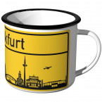 JUNIWORDS Emaille Tasse Ortschild Frankfurt