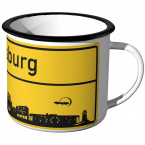 JUNIWORDS Emaille Tasse Ortschild Augsburg