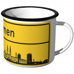 Emaille Tasse Ortschild Bremen