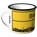 Emaille Tasse Ortschild Bremen