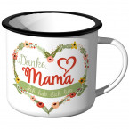 Emaille Tasse Danke Mama - Ich hab dich lieb