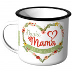 Emaille Tasse Danke Mama - Ich hab dich lieb