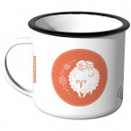 JUNIWORDS Emaille Tasse Sternzeichen - Widder