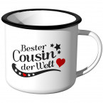 Emaille Tasse Bester Cousin der Welt