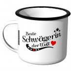 Emaille Tasse Beste Schwägerin der Welt