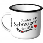 Emaille Tasse Bester Schwager der Welt