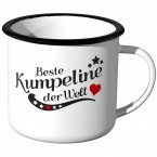 JUNIWORDS Emaille Tasse Beste Kumpeline der Welt