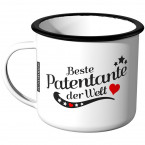 Emaille Tasse Beste Patentante der Welt