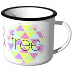 Emaille Tasse Wild and free